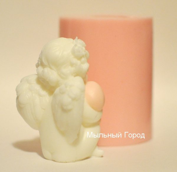 силиконовая форма для мыла и свечей ангел с сердцем