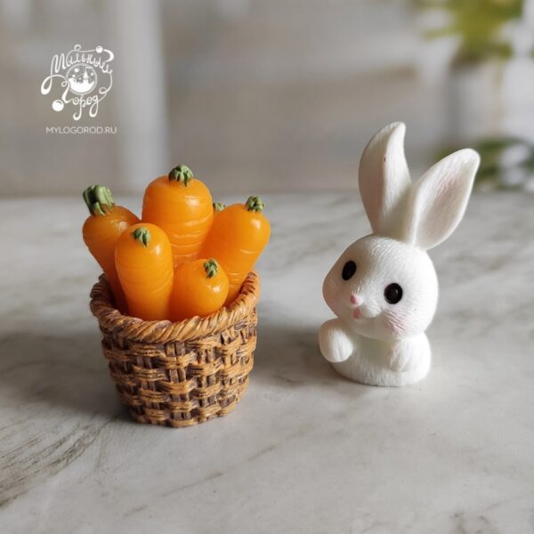 форма для мыла заяц с морковкой